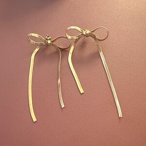 Gold Bow Earrings